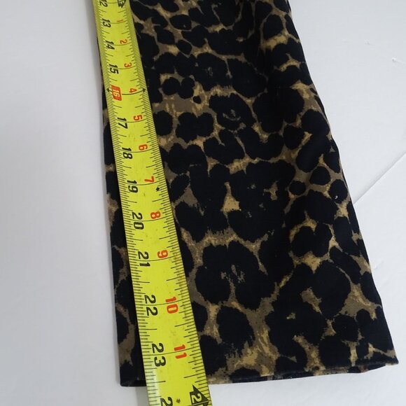 Old Navy Harper Mid-Rise Brown Leopard Print Pants Women Size 2P Cotton Blend - Picture 11 of 12